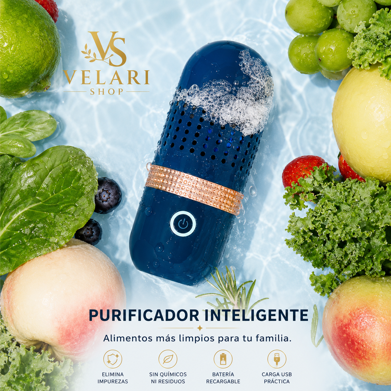 Purificador de Frutas y Verduras Portátil