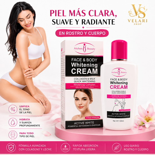 Crema Blanqueadora facial y Corporal-Piel Radiante y Clara