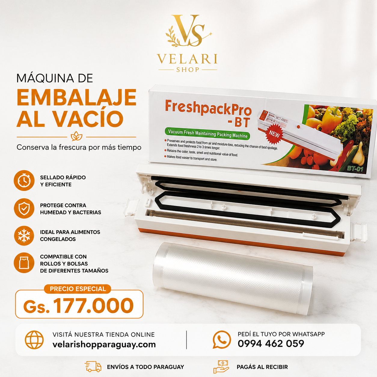 Maquina selladora al Vacio para Alimentos