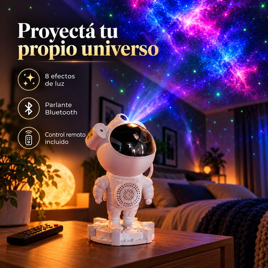 Proyector Astronauta con Parlante Bluetooth