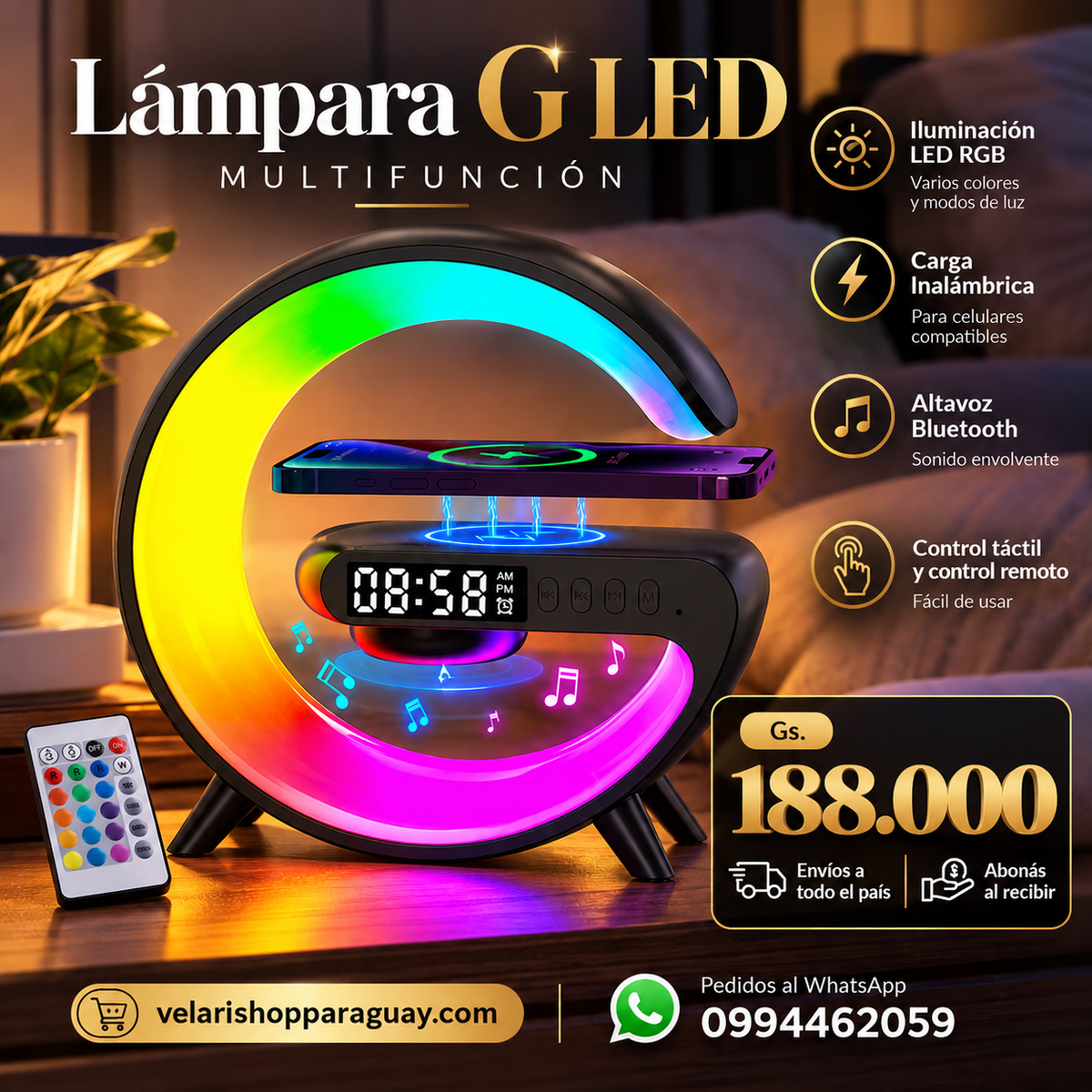 Lámpara G LED Multifunción