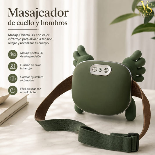 Masajeador de Cuello y Hombros Shiatsu con Calor