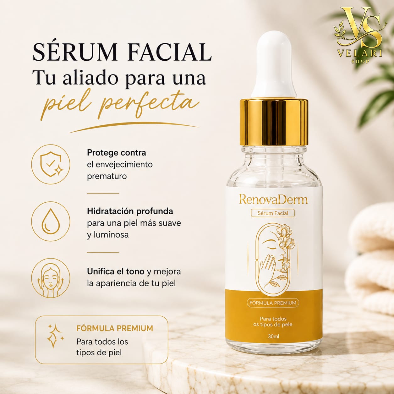 RenovaDerm – Sérum Facial Antimanchas y Antiedad