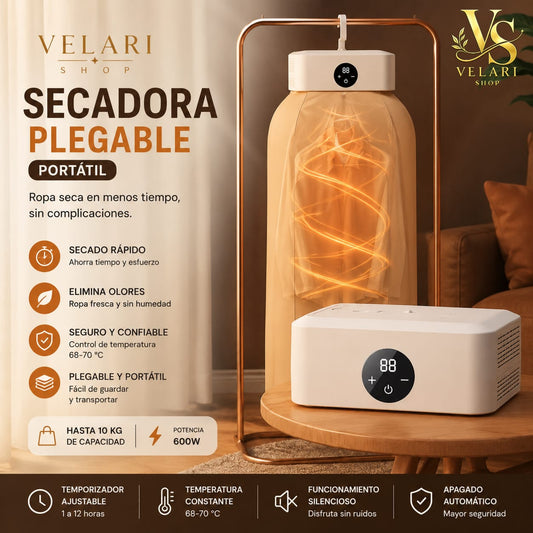 Secadora de Ropa Portátil Plegable 600W