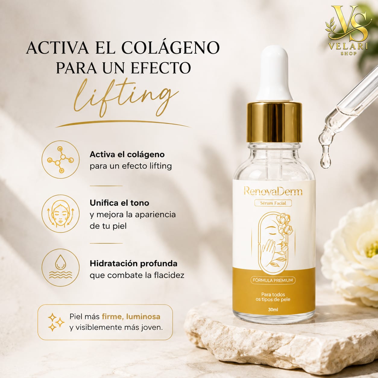 RenovaDerm – Sérum Facial Antimanchas y Antiedad
