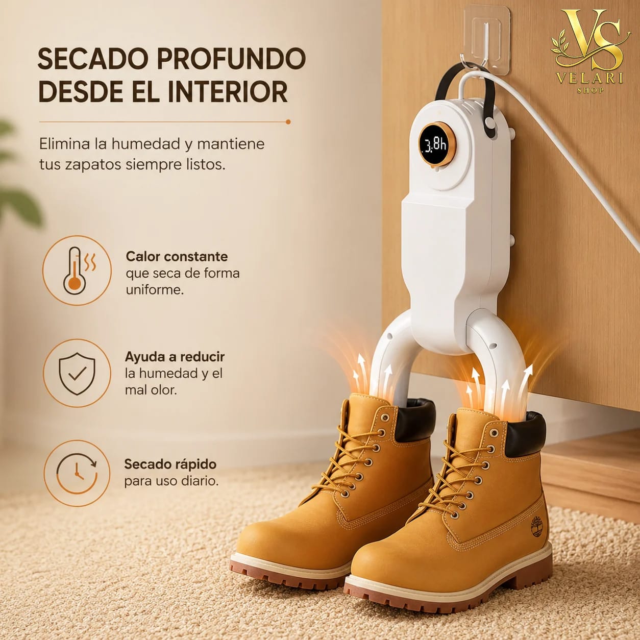 Secador Eléctrico de Calzados 360° – Secado Rápido y Eficiente